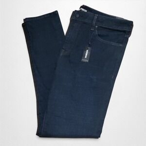 Express Skinny Jeans Mens 36 x 32 Hyper Stretch Denim Dark Wash Blue NEW